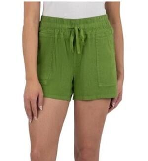 KUT From The Kloth Katana Drawstring Linen Blend Shorts Large Green